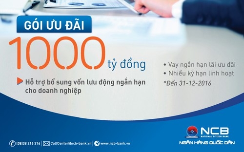 Với chương trình này doanh nghiệp được áp dụng mức lãi suất ưu đãi trong suốt thời gian vay vốn.