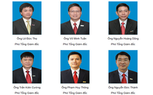 Một số thành viên trong Ban điều hành của Vietinbank.<br>