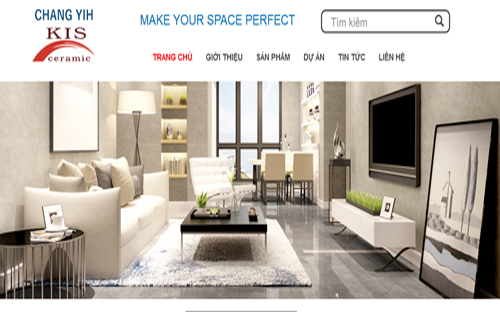 Trang web của Công ty Cổ phần Gạch men Chang Yih (mã CYC-HOSE).