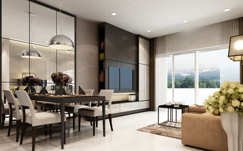 <div>Điểm khác biệt nhất tại dự án là mô hình căn hộ thông minh với hệ thống thiết bị điều khiển tự động và an ninh theo dõi từ xa được lắp đặt sẵn trong mỗi căn hộ. </div>