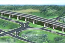 Mô hình thiết kế đường cao tốc Cầu Giẽ - Ninh Bình.