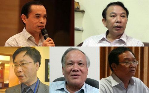 Ông Nguyễn Đồng Tiến, ông Mai Đức Chính, ông Vũ Đình Ánh, ông Trần Ngọc Hùng và ông Nguyễn Ngọc Thành.