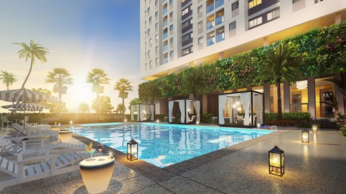 First Home Premium quận 9 có trang bị thêm hồ bơi khoáng mặn công nghệ I-on.