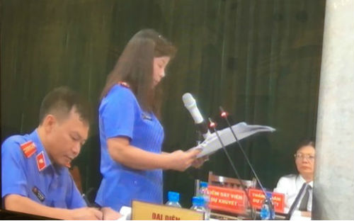 Đại diện Viện Kiểm sát tại Tòa sáng 14/9.<br>