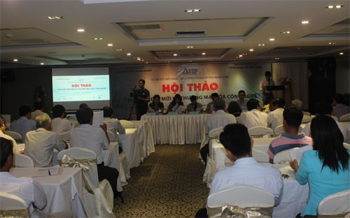 <strong> </strong>Quang cảnh hội thảo “Thúc đẩy Kinh doanh sáng tạo và Thương mại hóa công nghệ hướng tới người thu nhập thấp” hôm 15/8.<br>