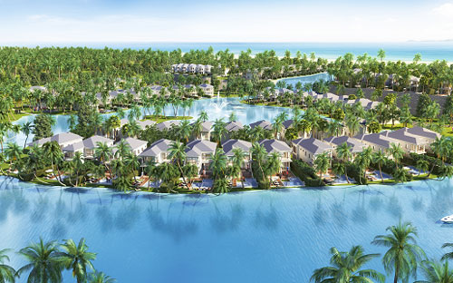 Phối cảnh biệt thự Vinpearl Long Beach Villas.