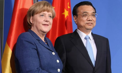 Bà Angela Merkel và ông Lý Khắc Cường.