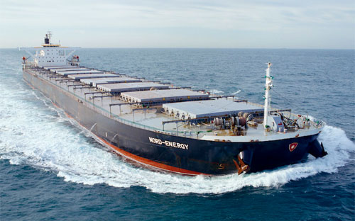 Chỉ số BDI (Baltic Dry Index), chỉ số phản ánh mức cước vận chuyển trung
 bình theo trọng số của thị trường hàng rời khô, cho thấy xu thế đi 
xuống của ngành vận tải biển vẫn kéo dài từ giữa 2014 tới nay - Ảnh: Reuters. 