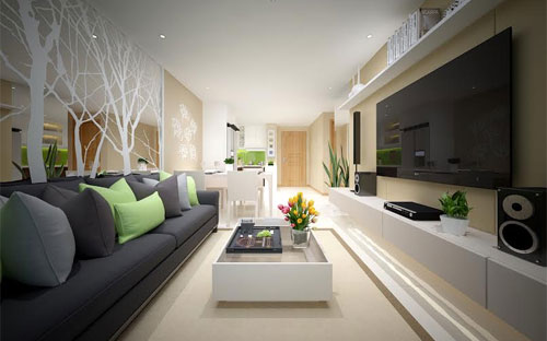 Thiết kế bên trong của căn hộ Wilton Tower, Quận Bình Thạnh, Tp.HCM.