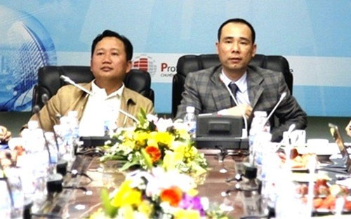 Ông Trịnh Xuân Thanh (trái), nguyên Tổng giám
 đốc và Chủ tịch PVC.