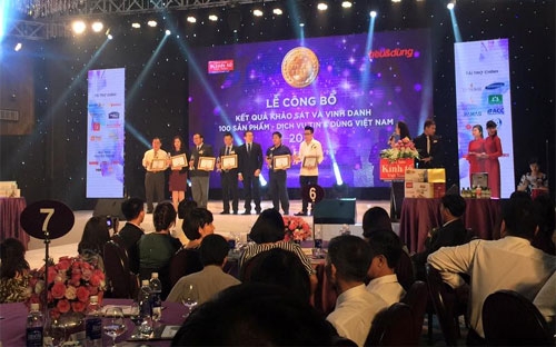 Buổi lễ công bố và vinh danh 100 sản phẩm - dịch vụ Tin & Dùng Việt Nam 2015.