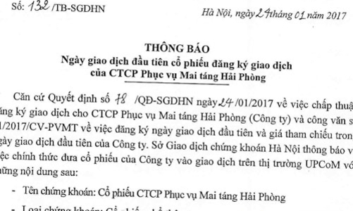 Sau vàng mã, lần đầu tiên sàn chứng khoán có công ty mai táng