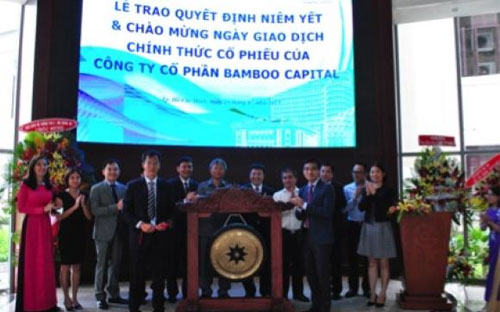 Sự kiện niêm yết cổ phiếu Bamboo Capital trên sàn Tp.HCM.<br>