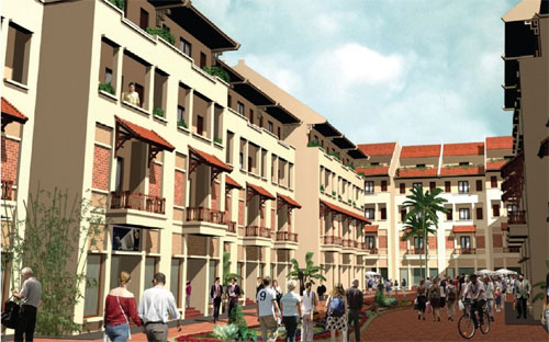 Nhà liền kề Đô Nghĩa là sự kết hợp tinh tế giữa nhà phố thương mại và mô hình nhà ở hiện đại.