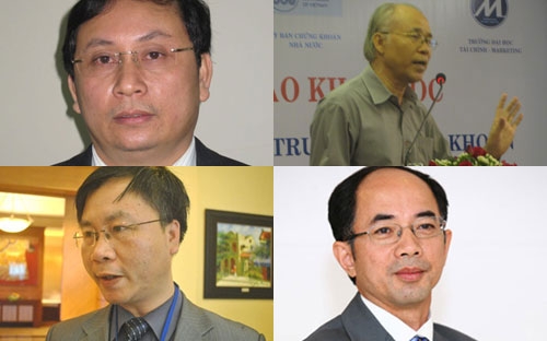 Ông Nguyễn Sơn, ông Bùi Nguyên Hoàn, ông Vũ Đình Ánh và Phạm Ngọc Bích.<br>