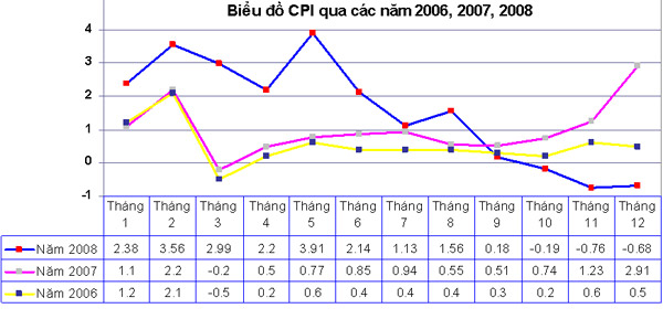 Nhìn lại diễn biến giá cả 2008: Hai nỗi lo “trái dấu” 1