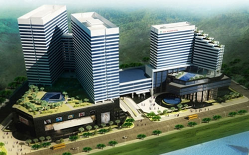 Phối cảnh giai đoạn 1 của khu phức hợp Hoàng Anh Gia Lai Myanmar Centre tại Yangon.