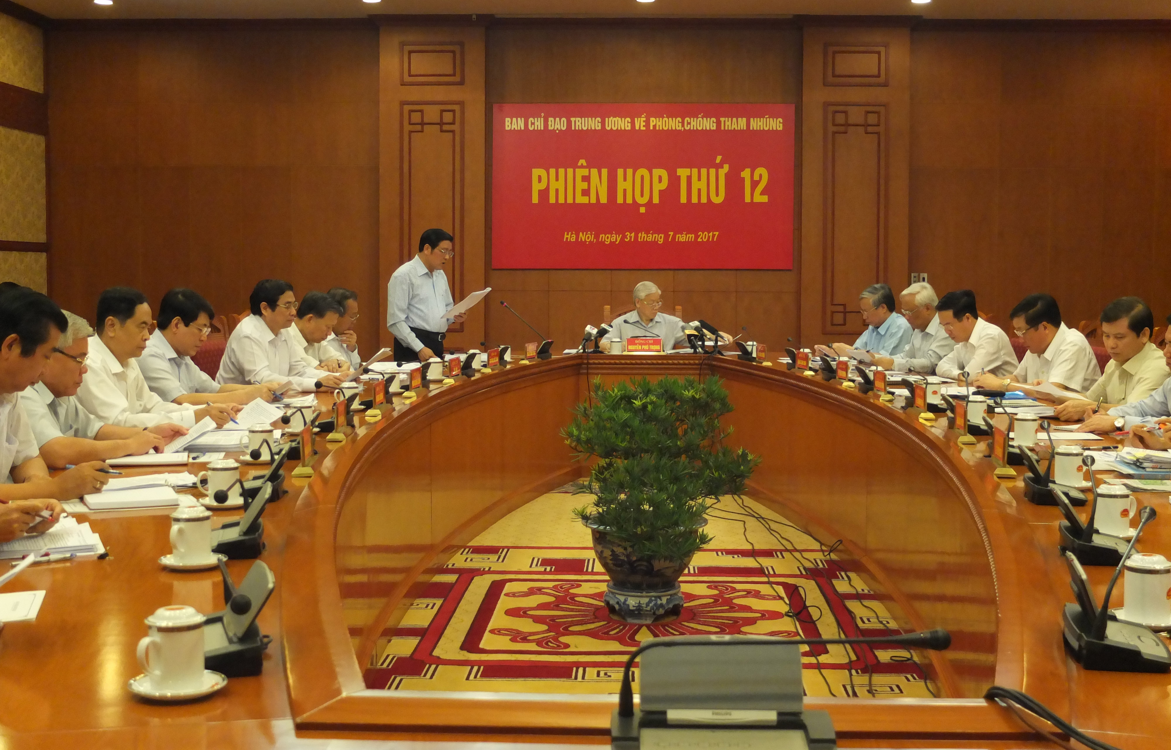 Ban Chỉ đạo Trung ương về phòng, chống tham nhũng họp phiên thứ 12 dưới sự chủ trì của Tổng bí thư Nguyễn Phú Trọng.