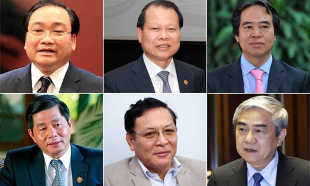 Ông Hoàng Trung Hải, ông Vũ Văn Ninh, ông Nguyễn Văn Bình, ông Bùi Quang Vinh, ông Phạm Vũ Luận, ông Nguyễn Quân.<br>