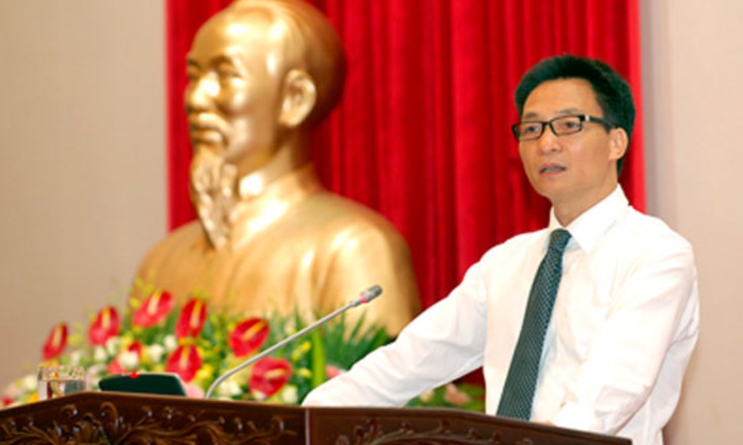 Bộ trưởng - Chủ nhiệm Văn phòng Chính phủ Vũ Đức Đam: “Việc thành lập một công ty mua bán nợ đang được Ngân hàng Nhà nước nghiên cứu, chưa có gì chính thức hết” - Ảnh: Chinhphu.vn