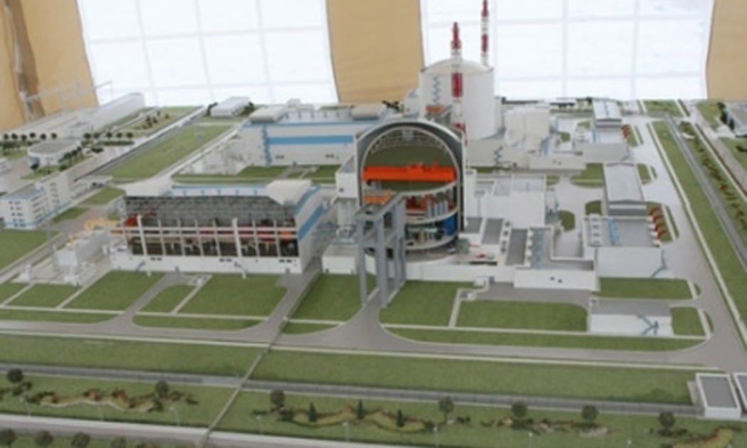 Mô hình một nhà máy điện hạt nhân của Rosatom.
