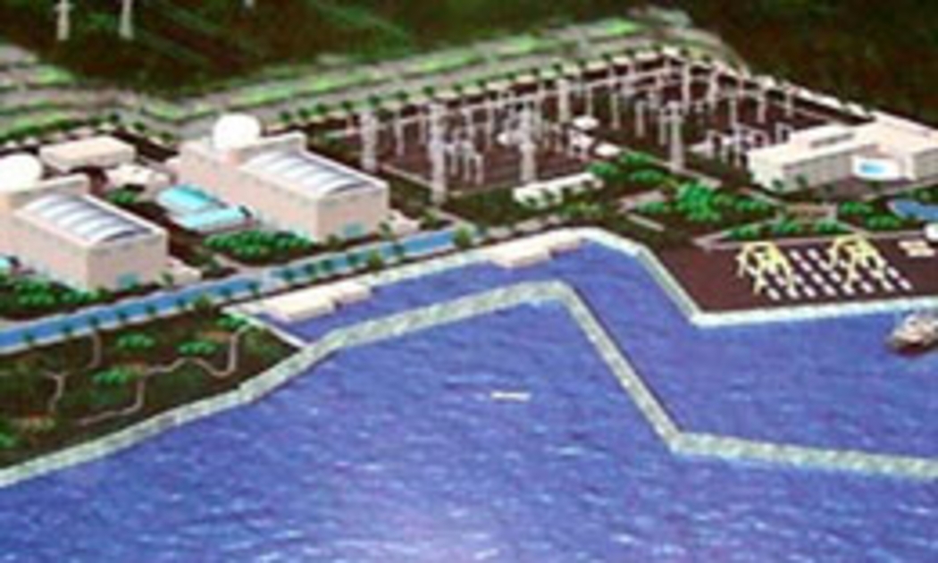 Mô hình nhà máy điện hạt nhân tại xã Phước Dinh, huyện Ninh Phước.