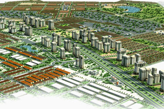 Phối cảnh dự án Khu đô thị Thạch Thất.