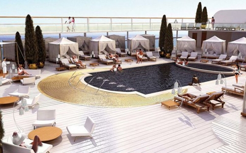 Được mệnh danh là "Câu lạc bộ tư nhân trên biển xa xỉ nhất hành tinh", du thuyền Quintessentially One có 112 căn hộ theo phong cách cổ điển cùng nhiều tiện nghi hiện đại. Dài 220m và nặng hơn 45.000 tấn, đây cũng là du thuyền lớn nhất thế giới - Nguồn: CNBC.<br>