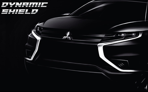 Hình ảnh giới thiệu của Mitsubishi Motors Việt Nam hé lệ về ngôn ngữ thiết kế mới và "tân binh" đầu tiên. 