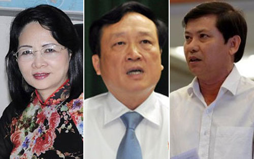 Bà Đặng Thị Ngọc Thịnh, ông Nguyễn Hòa Bình và ông Lê Minh Trí.