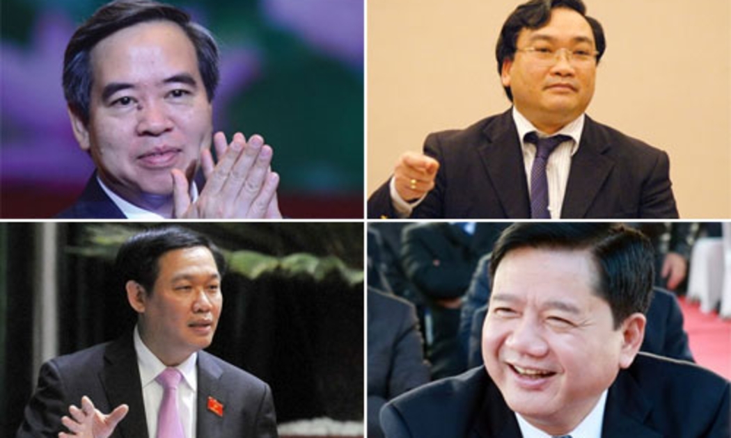 Ông Nguyễn Văn Bình, ông Hoàng Trung Hải, ông Vương Đình Huệ, ông Đinh La Thăng.