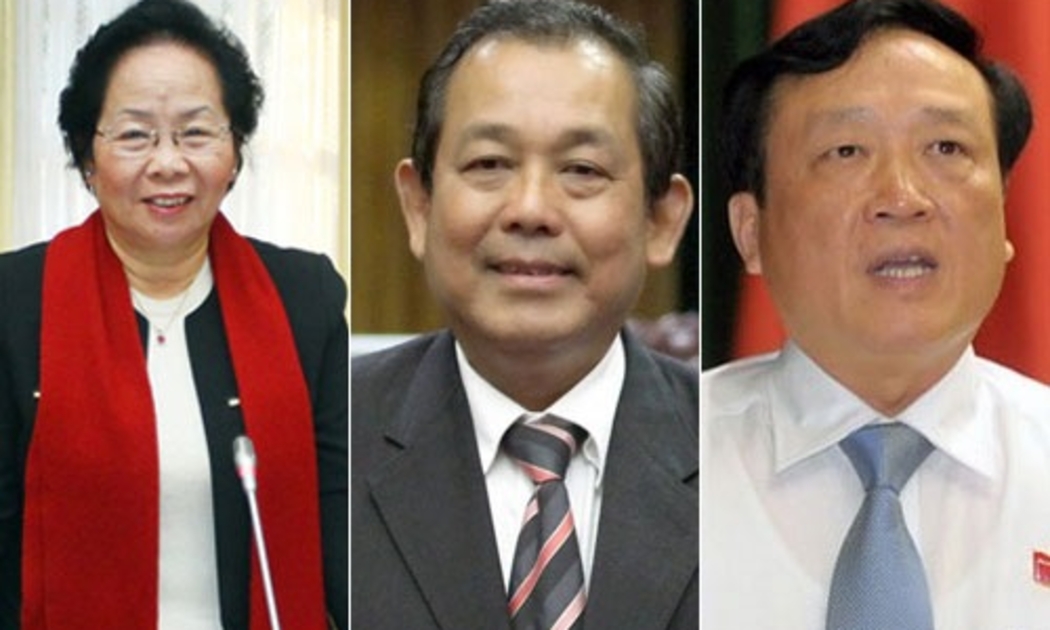 Bà Nguyễn Thị Doan, ông Trương Hoà Bình và ông Nguyễn Hoà Bình.