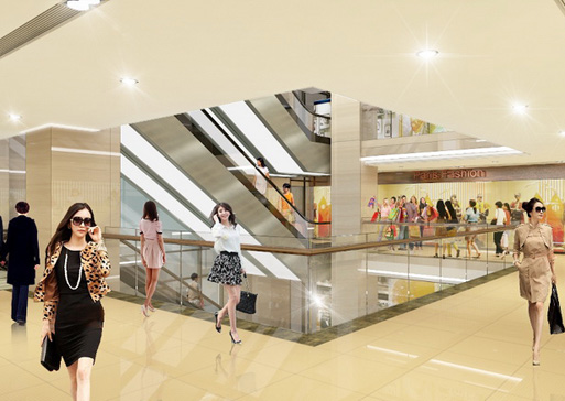 Tổ hợp Vincom Center A TP.HCM có quy mô 6 tầng ngầm và 9 tầng nổi với tổng diện tích mặt sàn lên đến 91.000 m2.