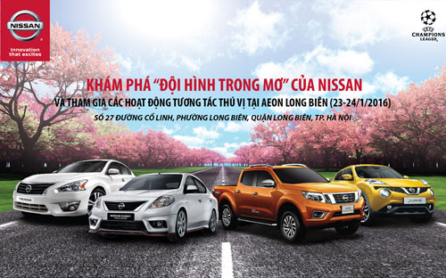 Nissan Việt Nam sẽ trưng bày dàn xe bao gồm mẫu bán tải NP300 Navara, mẫu crossover Juke, 2 mẫu sedan Teana và Sunny cùng hàng loạt những nâng cấp công nghệ mang lại tiện ích tối đa cho người sử dụng.
