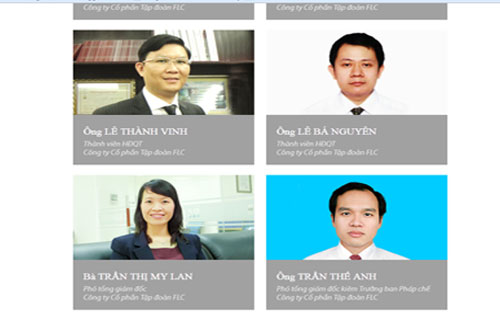 Các thành viên trong Ban lãnh đạo công ty.<br>