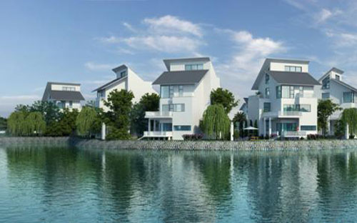 <span style="font-size:12px;">Phối cảnh khu quần thể biệt thự nhà vườn của Khu đô thị Alaska Garden City.<br></span>