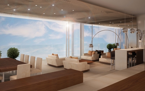 Phối cảnh penthouse tại dự án Fusion Suites Danang Beach.<br>