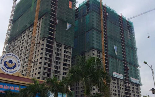 <div>Công trường dự án Gemek Tower ngày 23/11.</div>