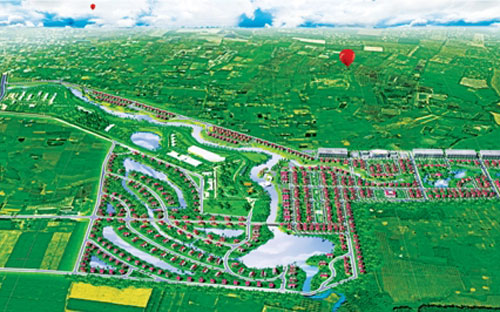 Phối cảnh tổng thể dự án Giang Điền.<br>