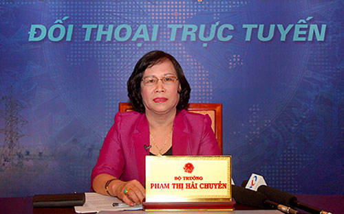 Bộ trưởng Bộ Lao động - Thương binh và Xã hội Phạm Thị Hải Chuyền.