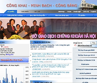Từ ngày 22/6, website của HASTC bắt đầu khoác giao diện mới, nổi bật là logo và dòng chữ: “Sở Giao dịch Chứng khoán Hà Nội”.