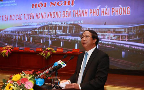 Ông Lê Văn Thành, Bí thư thành ủy - Chủ tịch UBND Thành phố Hải Phòng.