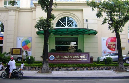 Bên ngoài trụ sở Tập đoàn Bảo Việt.