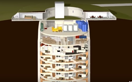 Tọa lạc tại bang Kansas, Mỹ, Survival Condo là dự án hầm trú ẩn dành cho "ngày tận thế", có khả năng chống được tấn công hạt nhân và có sức chứa lên tới 70 người. <br><br>Ở đây có đầy đủ tiện nghi và có giá lên tới 3 triệu USD/tầng. Dù giá cao nhưng chủ đầu tư cho biết đã bán hết các tầng hầm mở bán - Nguồn: CNBC, CNN.<br>