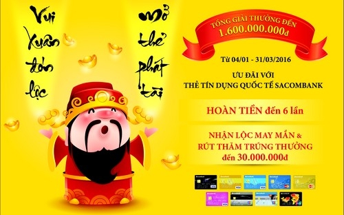 Thẻ tín dụng quốc tế Sacombank là phương thức thanh toán hiện đại cho 
phép khách hàng mua trước trả tiền sau với thời gian miễn lãi lên đến 55
 ngày mà không cần tài sản đảm bảo. 