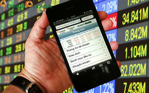 Tất cả các giao dịch chứng khoán qua DongA Mobile sẽ được hưởng ưu đãi phí chỉ còn 0,15%.