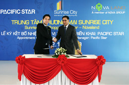 Lễ ký kết hợp tác giữa đại diện NovaLand và Pacific Star.