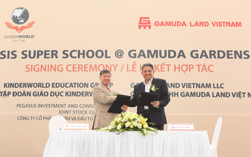 Gamuda Land Việt Nam chính thức ký kết thỏa thuận hợp tác chiến lược với Tập đoàn Giáo dục KinderWorld.<br>