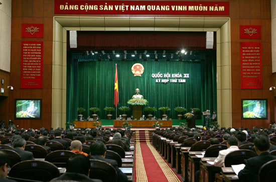 Phiên khai mạc kỳ họp thứ tám Quốc hội khóa 12 đã diễn ra sáng 20/10 tại Hà Nội - Ảnh: CTV