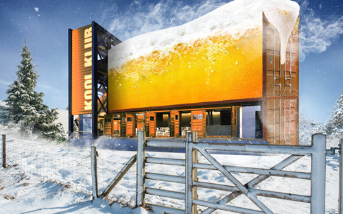 Kool Klub được lấy ý tưởng từ hình ảnh bến cảng với các khối hộp container làm yếu tố decor chính.